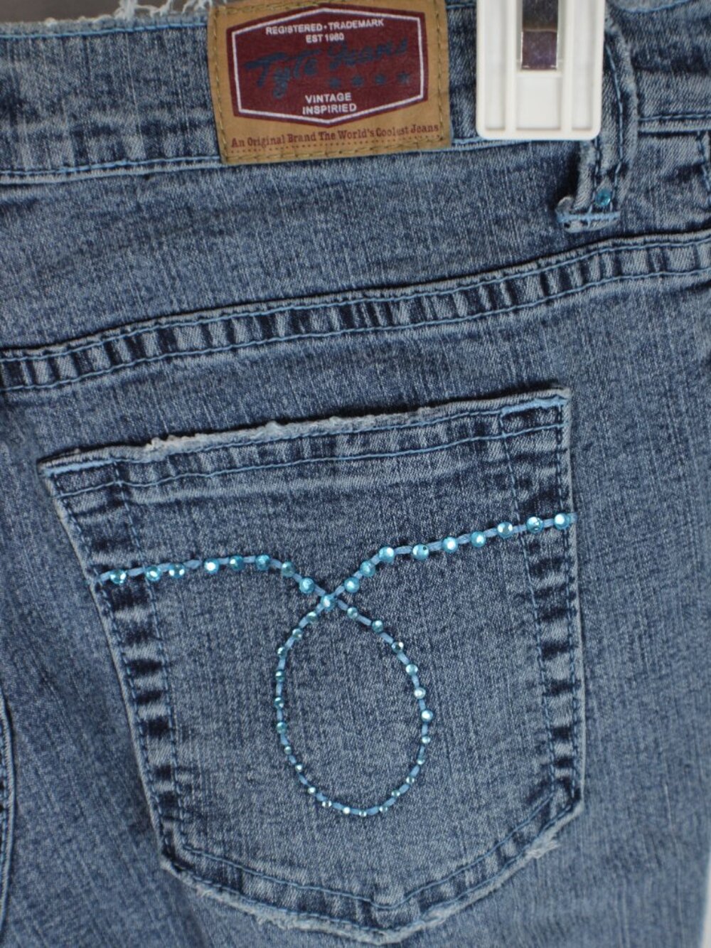 Tyte Jeans Y2K Low Rise Rhinestone Embroidered Bootcut Flare Denim Jeans Sz 5